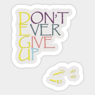 DEGU - Don't Ever Give Up Paws Sticker